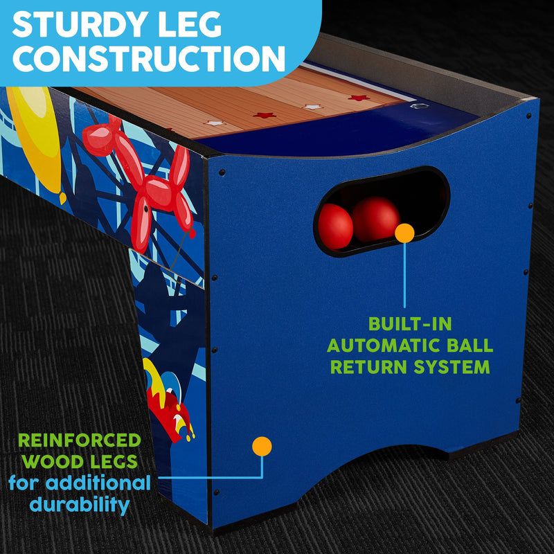 7.3 Ft. Roll and Score Compact Arcade Game, Blue by