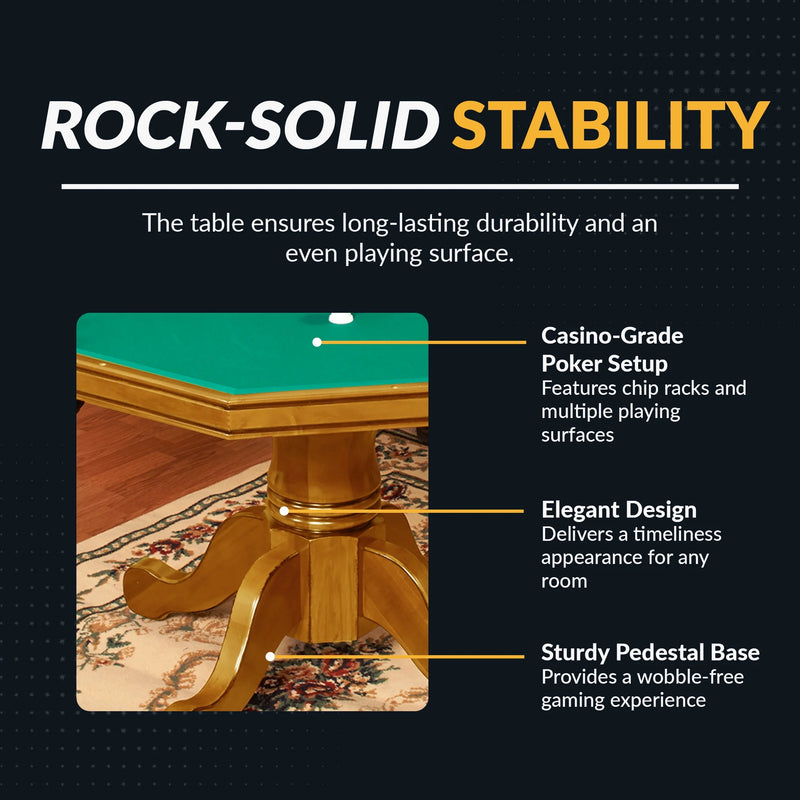 Kingston Oak 3-In-1 Poker Table