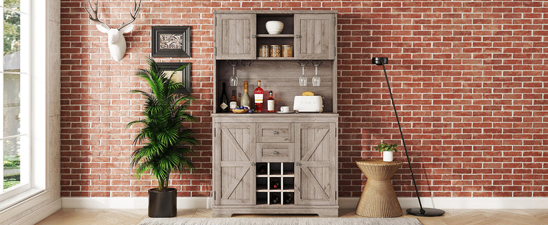 Freestanding Farmhouse Bar Cabinet