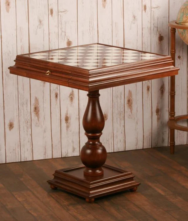 23.5" Italian Marble Chess Table