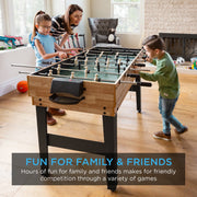 2X4Ft 10-In-1 Combo Game Table Set W/ Hockey, Foosball, Pool, Shuffleboard, Ping Pong - Natural