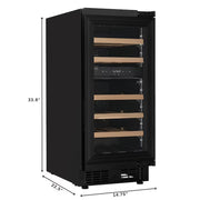 Reserve 14.8-In W 23 -Bottles Panel Ready Dual Zone Cooling Built-In Indoor Wine Cooler