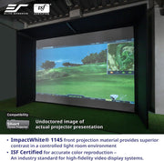 Golf Simulator Impact Screen 13 Ft X 10 Ft – Enclosed Golf Hitting Screen for Training & Multi-Sport Simulation, Golfsim Bay, GSB13X10-IPW1145