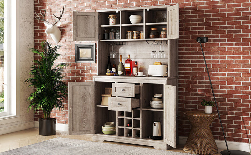 Freestanding Farmhouse Bar Cabinet