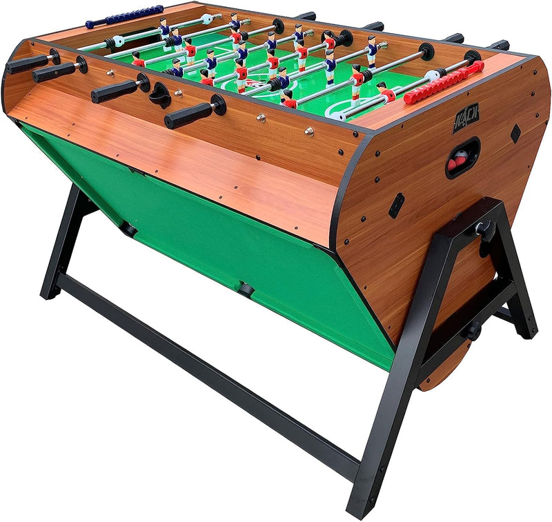Triplex 55" 3-In-1 Swivel Multi Game Table – Foosball, Air Hockey & Billiards Combo – Telescopic Rods, Premium Accessories & Durable Design for Home Game Rooms