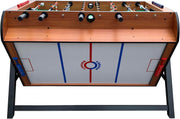 Triplex 55" 3-In-1 Swivel Multi Game Table – Foosball, Air Hockey & Billiards Combo – Telescopic Rods, Premium Accessories & Durable Design for Home Game Rooms