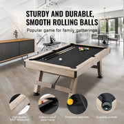 Uimoso 7Ft Billiards Table Pool Table Set Black Cloth for Family Game Room