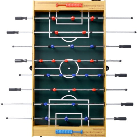 54-Inch Hurricane Foosball Table For Family Game Rooms With Light Cherry Finish, Analog Scoring And Free Accessories