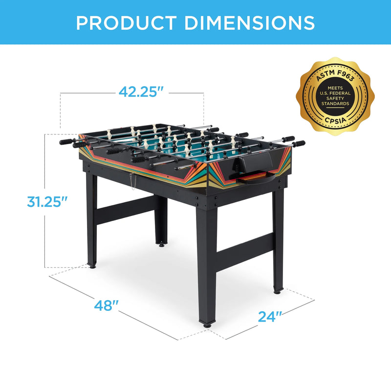 2X4Ft 10-In-1 Combo Game Table Set W/ Hockey, Foosball, Pool, Shuffleboard, Ping Pong - Arcade
