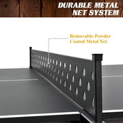 9 Ft. Fremont Indoor Ping Pong Tennis Table, Official Size Furniture Quality with Metal Net and Storage Drawer