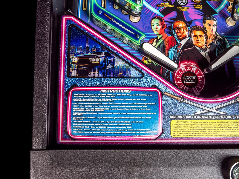 John Wick with Insider Connected, Premium Edition Arcade Pinball Machine