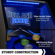 9 Ft. Roll and Score Game with LED Lights and Electronic Scorer, Gray by