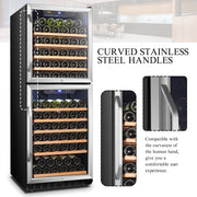 130 Bottle Built-In Dual Zone Wine Refrigerator 24 Inch Width