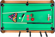 Triplex 55" 3-In-1 Swivel Multi Game Table – Foosball, Air Hockey & Billiards Combo – Telescopic Rods, Premium Accessories & Durable Design for Home Game Rooms