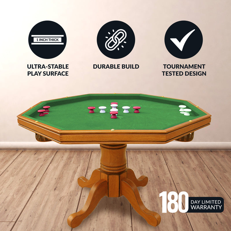 Kingston Oak 3-In-1 Poker Table