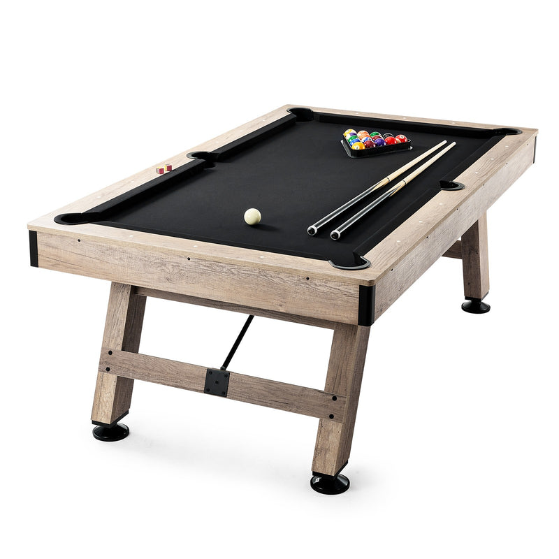 Uimoso 7Ft Billiards Table Pool Table Set Black Cloth for Family Game Room