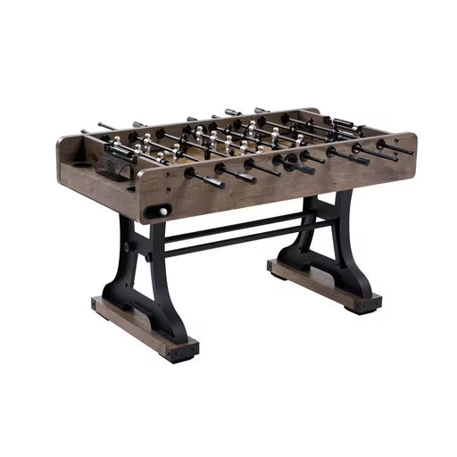 58 In. Coventry Foosball Table, Durable Metal Legs and Stylish Design with Tabletop Sports Soccer Balls