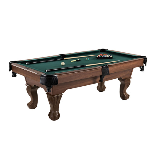 7.25 Ft Winstead Pool Table - Full Size Billiard Table with Complete Accessories Set, Green, by