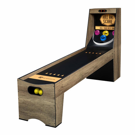 7.3 Ft. Roll and Score 2-Player Arcade Game with Electronic Scoring and Ball Return System, Brown, by