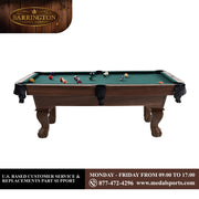 7.25 Ft Winstead Pool Table - Full Size Billiard Table with Complete Accessories Set, Green, by