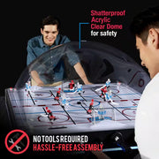 42 In. Dome Hockey Table Game with Electronic Scorer Bubble Hockey