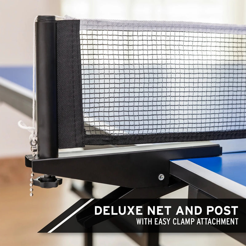 Collapsable Ping Pong Table with Net, 108 X 60 X 30 Inches, Blue