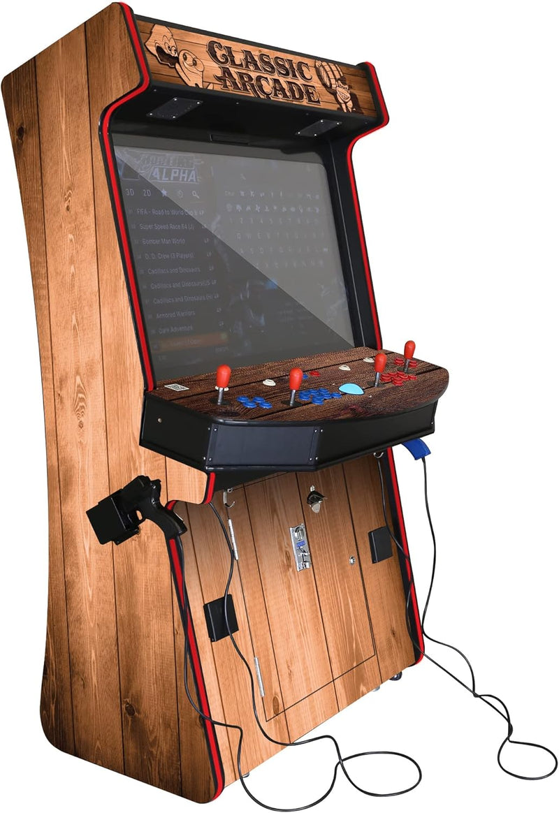 Creative Arcades Full-Size Commercial TR2 Classic Slimline Arcade Machine, 2 Lightguns Included, Stand-Up Arcade 4 Player 43" LCD HD Monitor 9043 Game