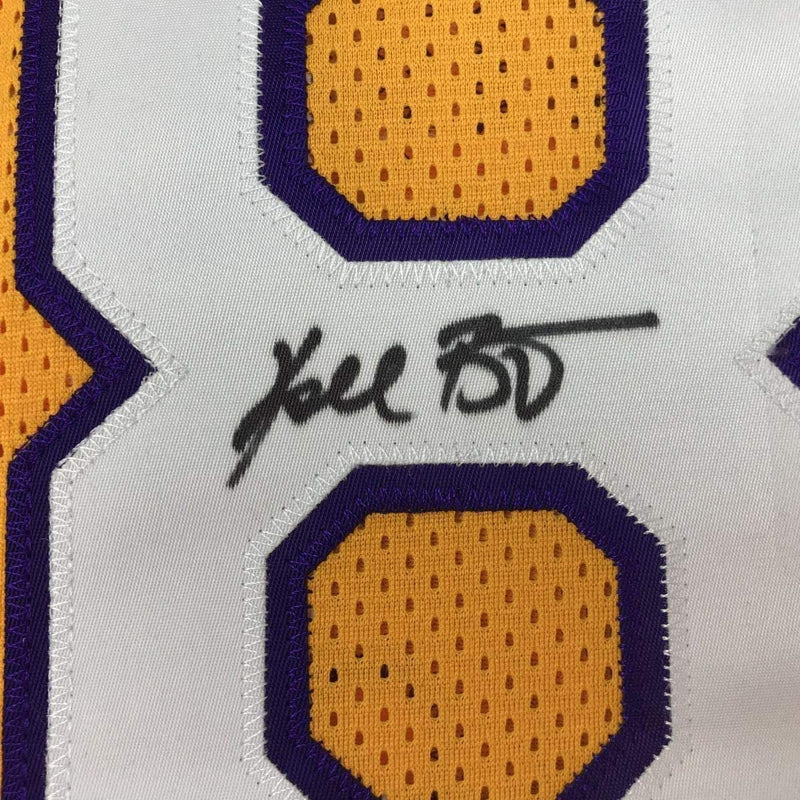 Framed Autographed/Signed Kobe Bryant 35x39 Los Angeles LA Yellow Basketball Jersey PSA/DNA COA