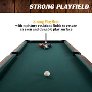 7.25 Ft Winstead Pool Table - Full Size Billiard Table with Complete Accessories Set, Green, by