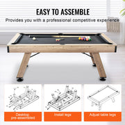 Uimoso 7Ft Billiards Table Pool Table Set Black Cloth for Family Game Room