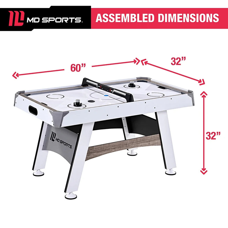 60" Air Hockey Table Set with Overhead Electronic Scorer, by