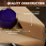 7.5 Ft Billiard Pool Table with Cue Rack, Dartboard, and Game Accessories, Tan, by