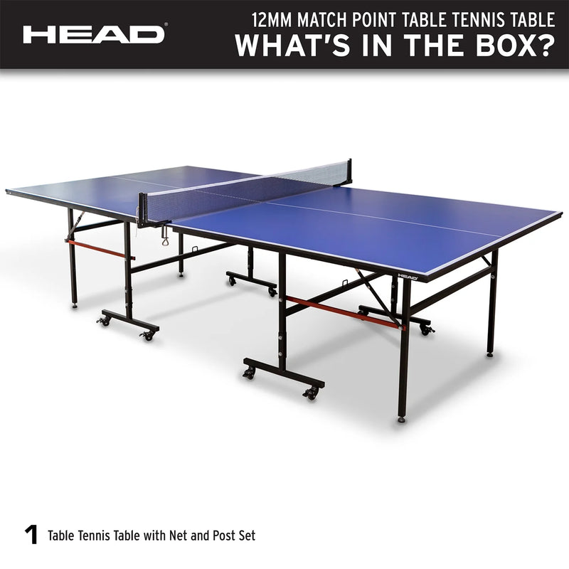 Collapsable Ping Pong Table with Net, 108 X 60 X 30 Inches, Blue