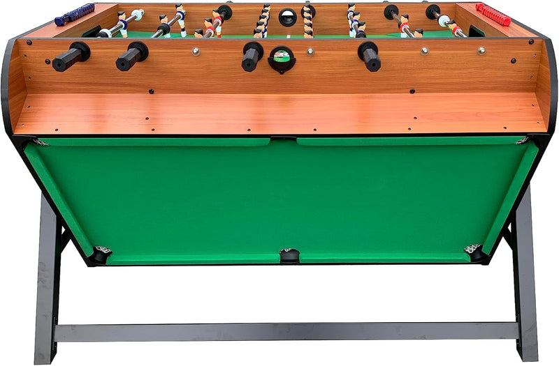 Triplex 55" 3-In-1 Swivel Multi Game Table – Foosball, Air Hockey & Billiards Combo – Telescopic Rods, Premium Accessories & Durable Design for Home Game Rooms