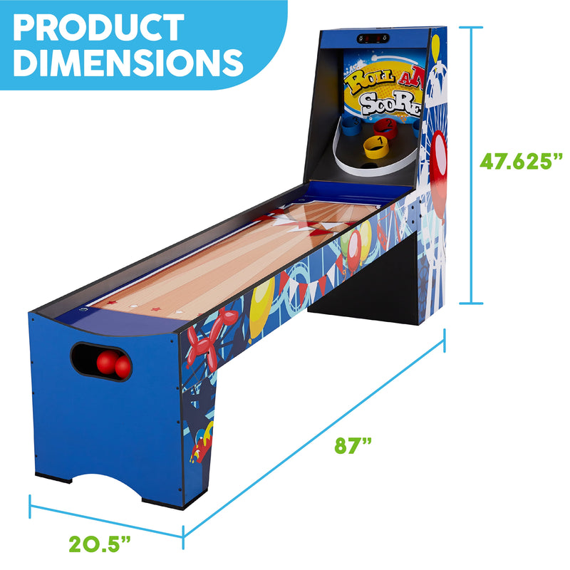 7.3 Ft. Roll and Score Compact Arcade Game, Blue by