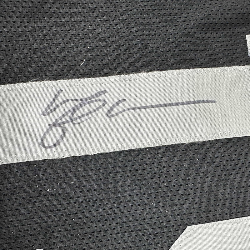 Framed Autographed/Signed Michael Crabtree 35x39 Oakland Raiders Black Football Jersey JSA COA