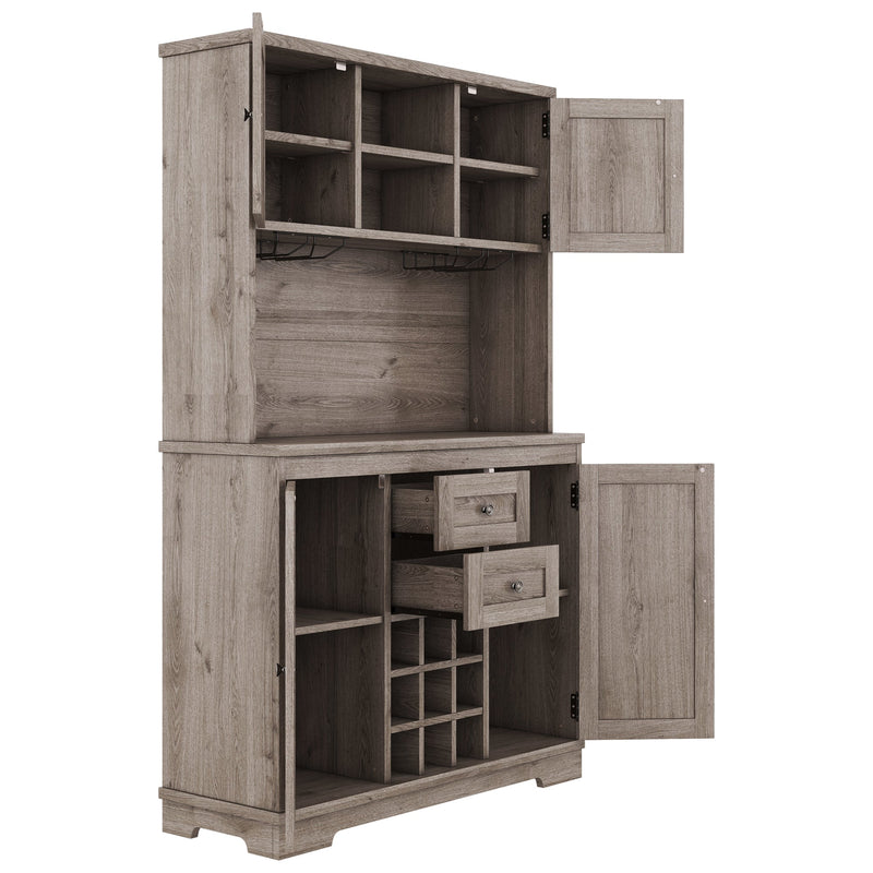 Freestanding Farmhouse Bar Cabinet