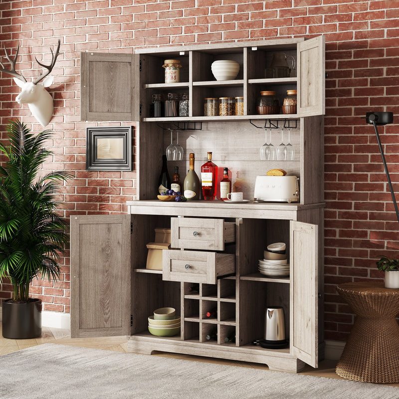 Freestanding Farmhouse Bar Cabinet