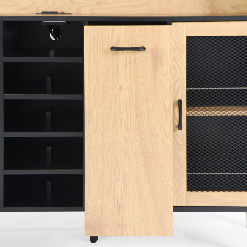 59 "H Buffet Side Cabinet w/ Storage Door and Power Outlet