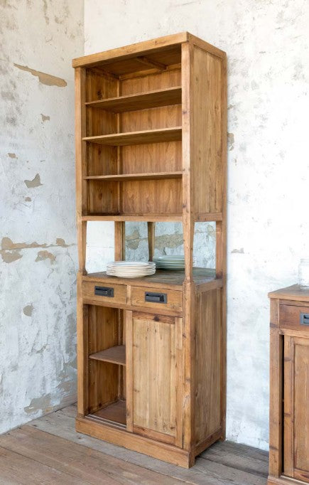 Park Hill | Tall Reclaimed Wood Bar Back Cabinet