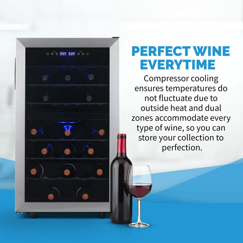 Free Standing Wine Cooler, Stainless Steel