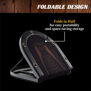 Barrington 10 Player Folding Poker Table with LED Lights – No Assembly Required, Casino Style with Steel Cup Holders & Padded Rails