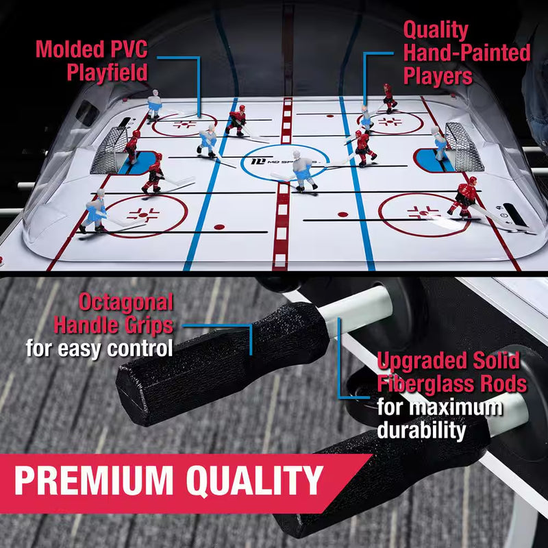 42 In. Dome Hockey Table Game with Electronic Scorer Bubble Hockey