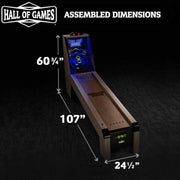 9 Ft. Roll and Score Game with LED Lights and Electronic Scorer, Gray by