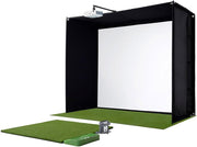 ST+ Golf Simulator – Ultimate Studio Package | Home Golf Simulator with Launch Monitor, Mat, Net & Screen