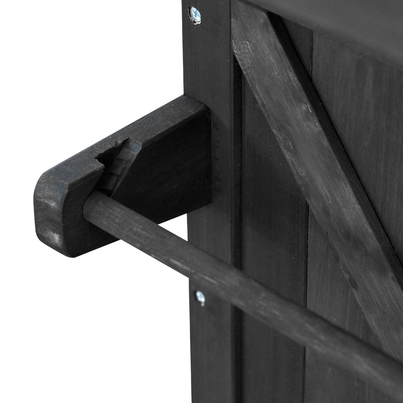 K&K Outdoor Kitchen Island with Rolling Bar Cart and Storage Cabinet