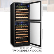 130 Bottle Built-In Dual Zone Wine Refrigerator 24 Inch Width