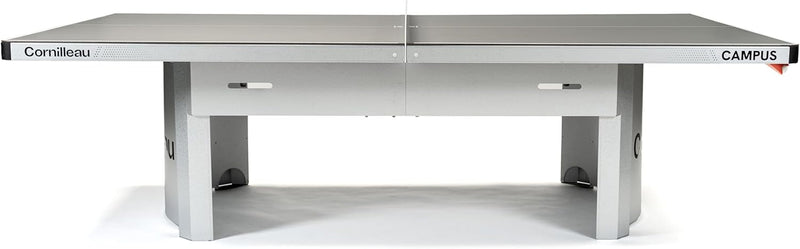 Outdoor 510 Fixed Campus Ping-Pong Table for Communities and Schools (Camping, Parks, Etc) - Competition Bounce (Blue or Grey 7Mm) - FFTT Leisure and School Approval (Grey)