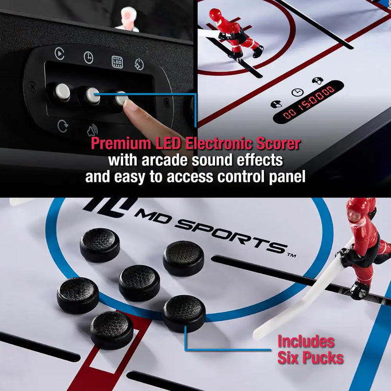 42 In. Dome Hockey Table Game with Electronic Scorer Bubble Hockey