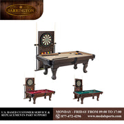 7.5 Ft Billiard Pool Table with Cue Rack, Dartboard, and Game Accessories, Tan, by